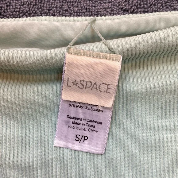 L*SPACE Gemma Ribbed Bikini in Light Turquoise - Small - Picture 10 of 16